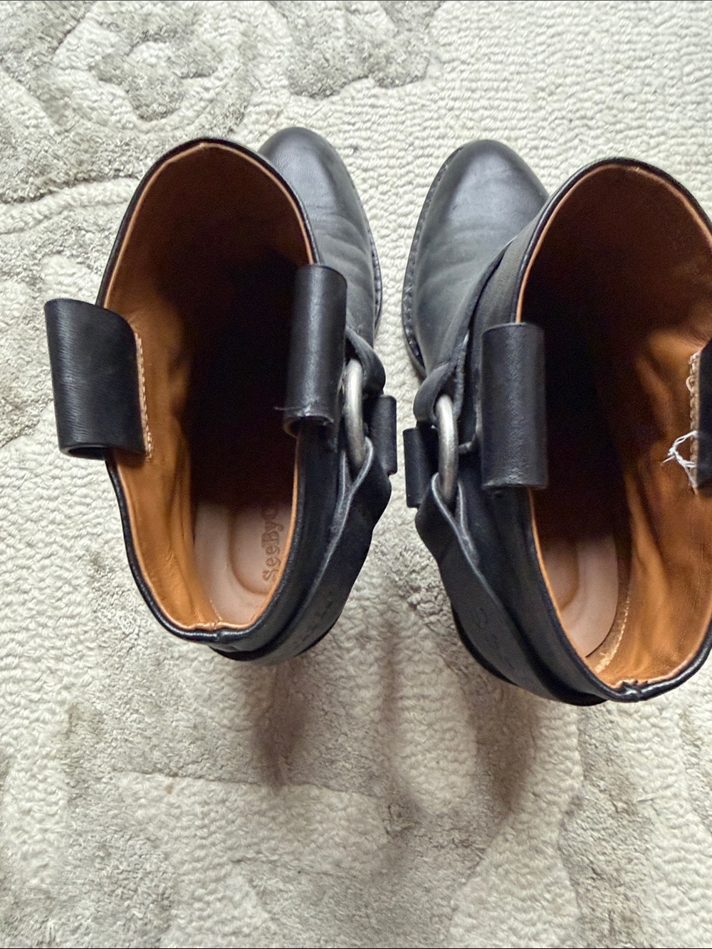 See By Chloe Black Harness Ankle Booties - Picture 6 of 8